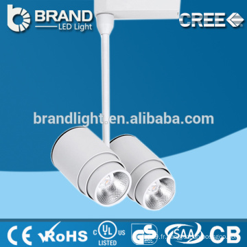 High Quality Two Head 3 fils COB Track Light LED CE RoHS approuvé